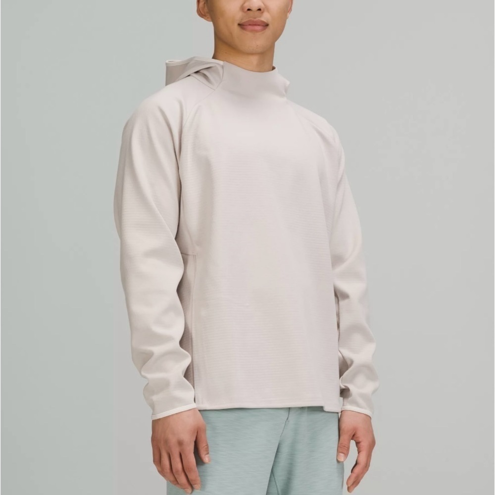 Men’s Lululemon  GridLiner Fleece Hoodie Heathered Dove Grey Size Medium​​​​